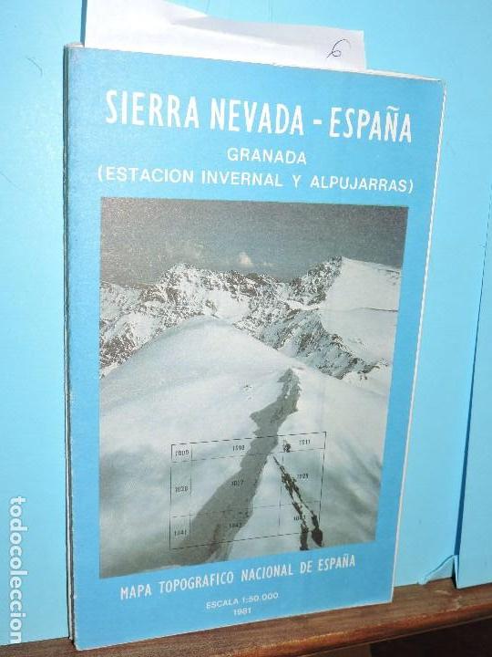 Collectionnisme Papier divers: Sierra Nevada-Espa&ntilde;a. Granada (Estaci&oacute;n Invernal y Alpujarras). Mapa topogr&aacute;fico nacional de Espa&ntilde;a