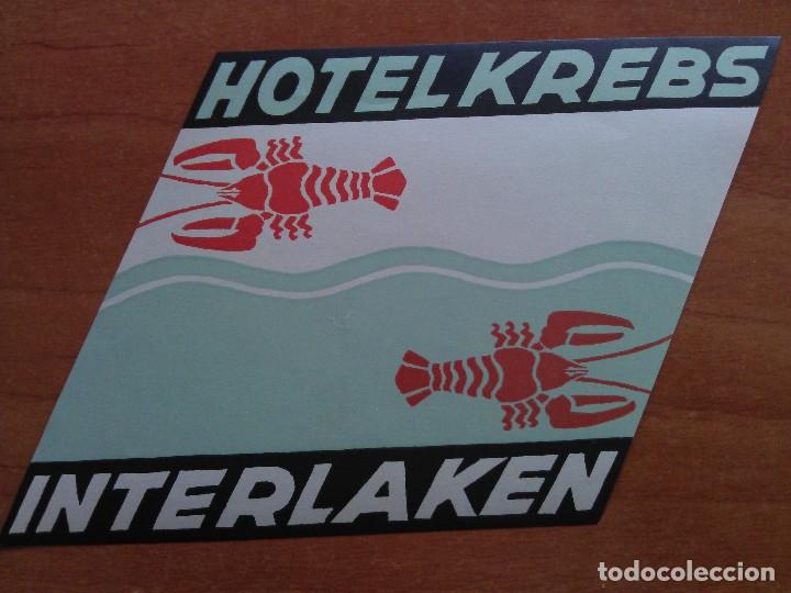 Outros artigos de papel: ETIQUETA PAPEL . HOTEL KREBS INTERLAKEN