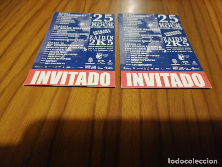 Sammelleidenschaft Andere Papierartikel: DOS TARJETAS INVITADO DEL 25 FESTIVAL DE M&Uacute;SICA ZAID&Iacute;N. GRANADA. BUEN ESTADO. RARAS