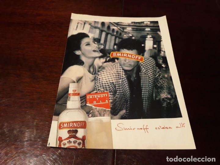Outros artigos de papel: PUBLICIDAD DEL VODKA   SMIRNOFF  A&Ntilde;O 1990  - 28 X 21 CM