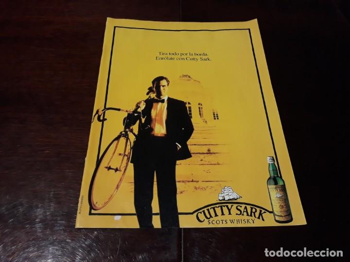 Outros artigos de papel: PUBLICIDAD DE SCOTS WHISKY CUTTY SARK - BICICLETA - A&Ntilde;O 1990 28 X 21 CM