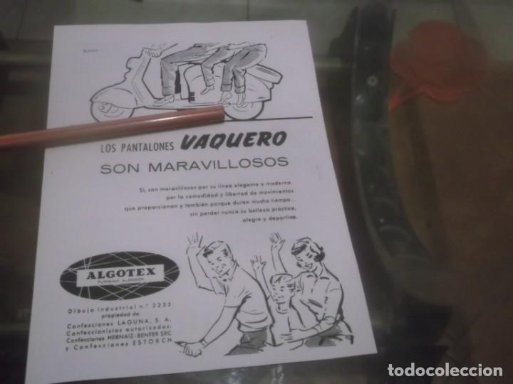 Otros Art&iacute;culos de Coleccionismo en Papel: RECORTE PUBLICIDAD A&Ntilde;OS 50 - PANTALONES VAQUEROS  ALGOTEX - MOTO VESPA