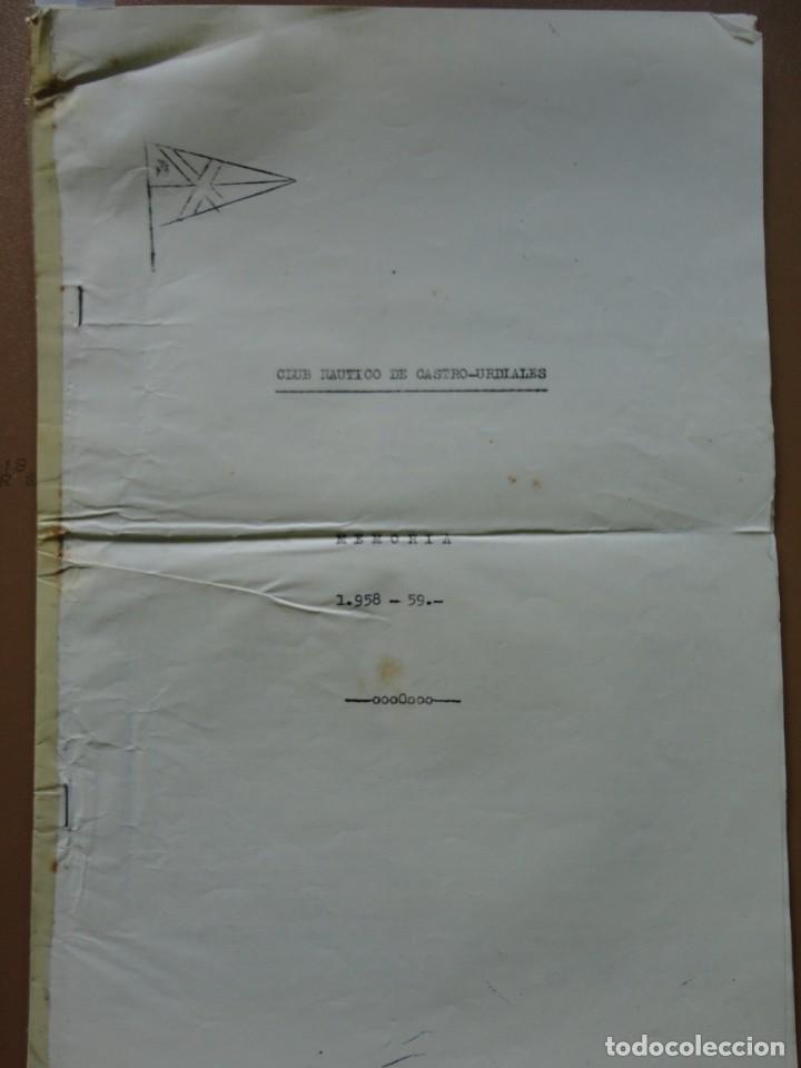 Otros Art&iacute;culos de Coleccionismo en Papel: MEMORIA CLUB NA&Uacute;TICO DE CASTRO-URDIALES 1958-59
