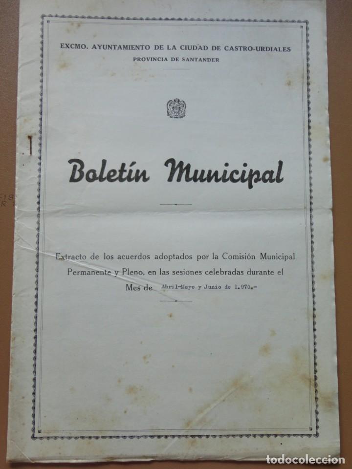 Otros art&iacute;culos de coleccionismo en papel: BOLET&Iacute;N MUNICIPAL - EXCMO. AYUNTAMIENTO DE CASTRO-URDIALES 1970