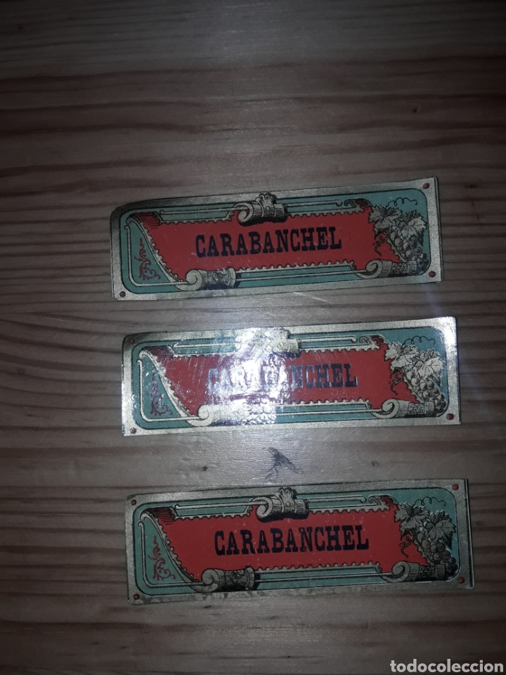 Otros art&iacute;culos de coleccionismo en papel: Tres etiquetas anis carabanchel Les corts Barcelona vino alcohol