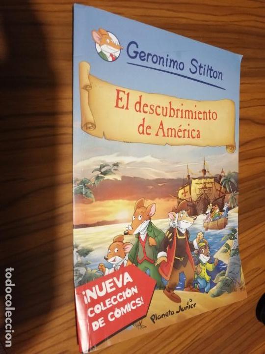 Sammelleidenschaft Andere Papierartikel: CARPETA PUBLICITARIA. GERONIMO STILTON. EL DESCUBRIMIENTO DE AM&Eacute;RICA. A COLOR. RARA