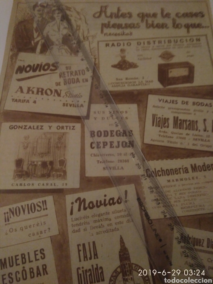 Sammelleidenschaft Andere Papierartikel: RECORTE ORIGINAL A&Ntilde;OS 40/50 PUBLICIDAD PARA BODAS VER
