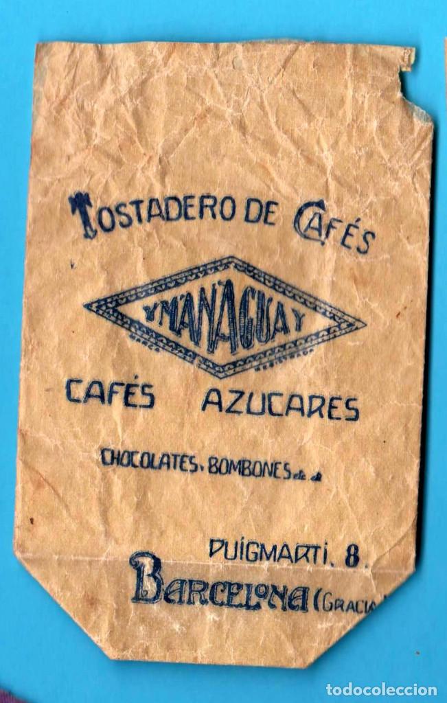Paper Collecting Others: SOBRE DE PAPEL TOSTADERO DE CAF&Eacute;S YMANAGUAY. AZ&Uacute;CARES, CHOCOLATES, BOMBONES. PUIGMARTI, 8. BARCELONA