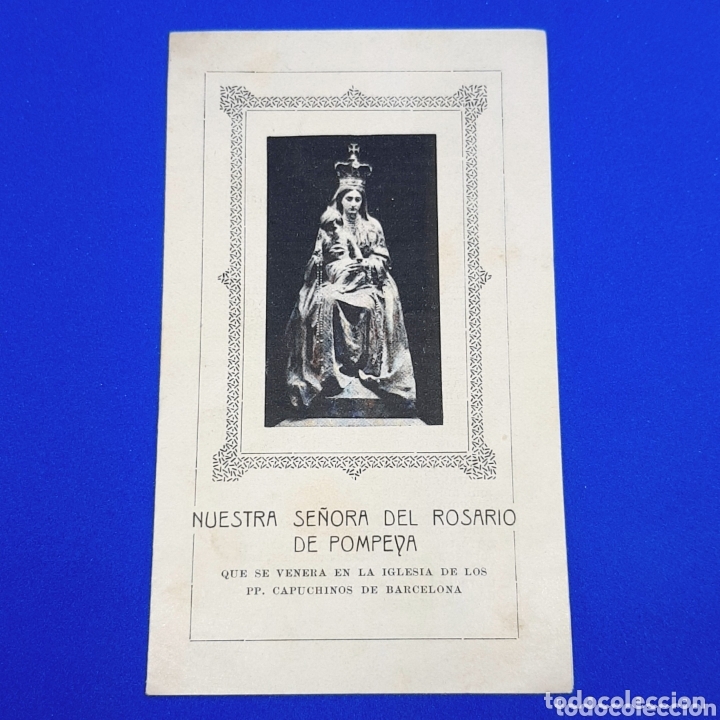 Otros art&iacute;culos de coleccionismo en papel: (NK.1) ESTAMPA RELIGIOSA O CROMO - NTRA. SRA. DEL ROSARIO DE POMPEYA