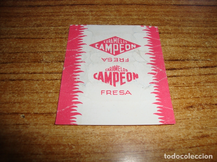 Otros Art&iacute;culos de Coleccionismo en Papel: ENVOLTORIO CARAMELOS CAMPEON SABOR FRESA LETRA A