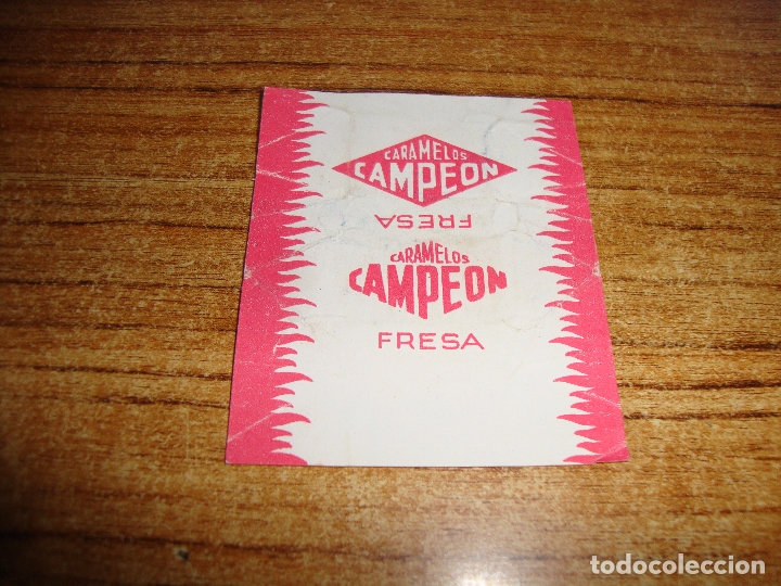Otros Art&iacute;culos de Coleccionismo en Papel: ENVOLTORIO CARAMELOS CAMPEON SABOR FRESA LETRA A