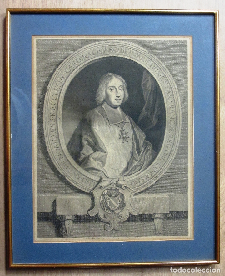 Otros Art&iacute;culos de Coleccionismo en Papel: Lud Ant De Noailless R Ecllesiae Cardinalis Archiep Paris Dux Et Par Franciae Reg Ord Commend