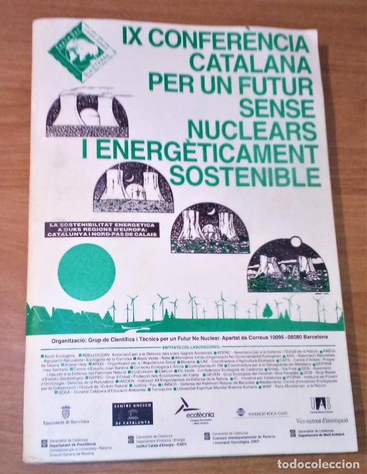 Otros Art&iacute;culos de Coleccionismo en Papel: IX&ordf; CONFER&Egrave;NCIA CATALANA PER UN FUTUR SENSE NUCLEARS I ENERG&Egrave;TICAMENT SOSTENIBLE