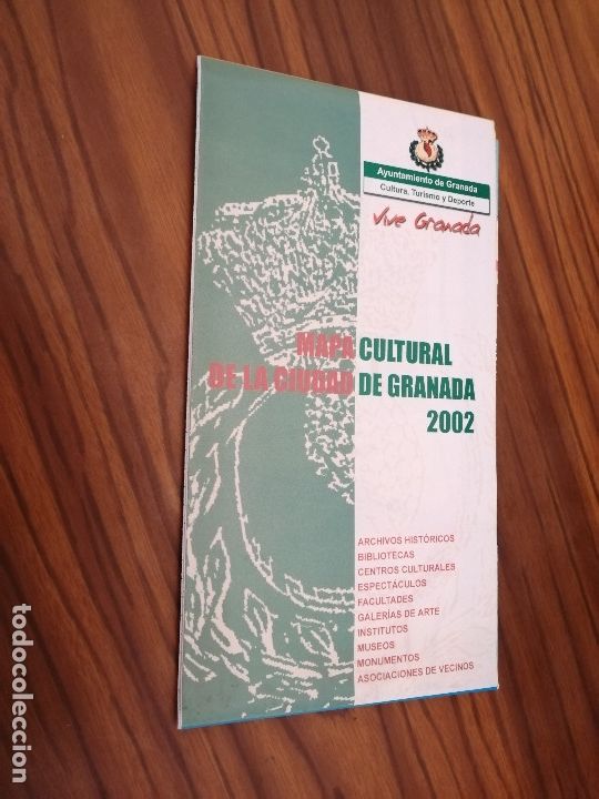 Sammelleidenschaft Andere Papierartikel: MAPA CULTURAL DE LA CIUDAD DE GRANADA 2002. AYUNTAMIENTO DE GRANADA. DESPLEGABLE. DIFICIL