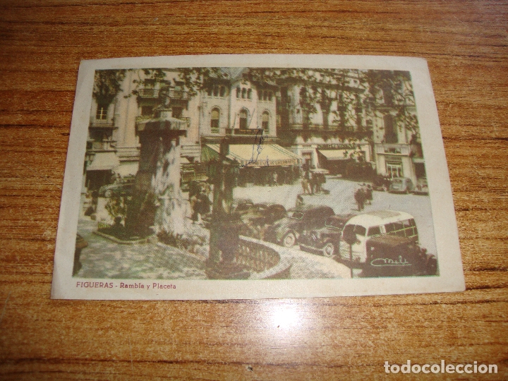 Otros art&iacute;culos de coleccionismo en papel: (ALB-TC-105) RARO SOBRE PARA ENVIAR CARTAS DE FIGUERAS RAMBLA Y PLACETA TAMA&Ntilde;O POSTAL