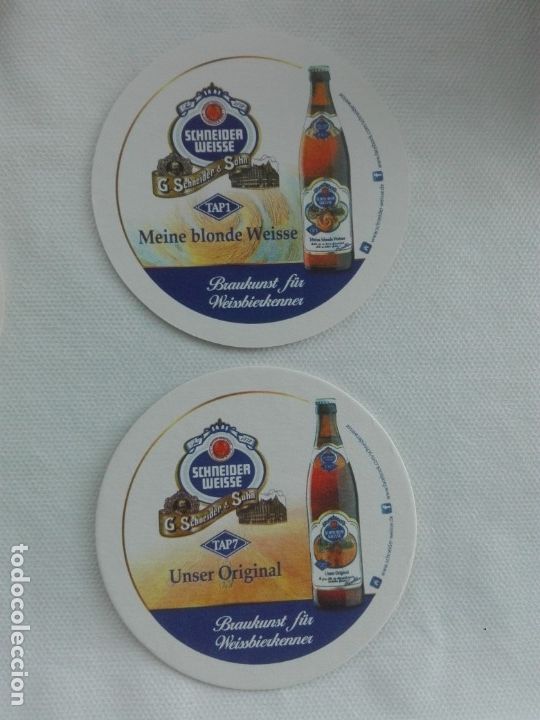 Outros artigos de papel: POSAVASOS CERVEZA - SCHNEIDER WEISSE - MEINE BLONDE WEISSE
