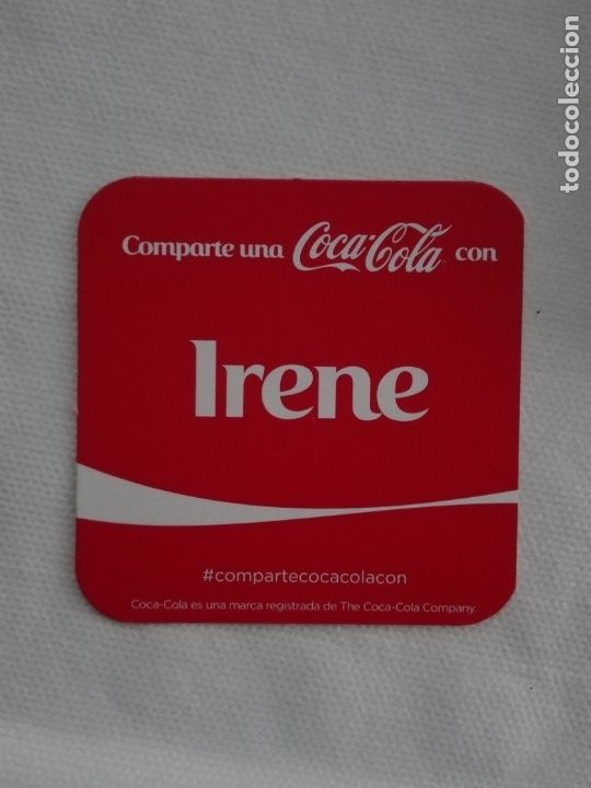 Otros art&iacute;culos de coleccionismo en papel: POSAVASOS COCA-COLA - IRENE