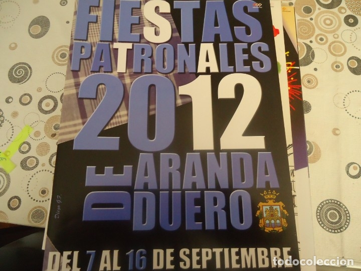 Otros art&iacute;culos de coleccionismo en papel: PROGRAMA DE FIESTAS DE ARANDA DE DUERO A&Ntilde;O 2012 - Foto 1