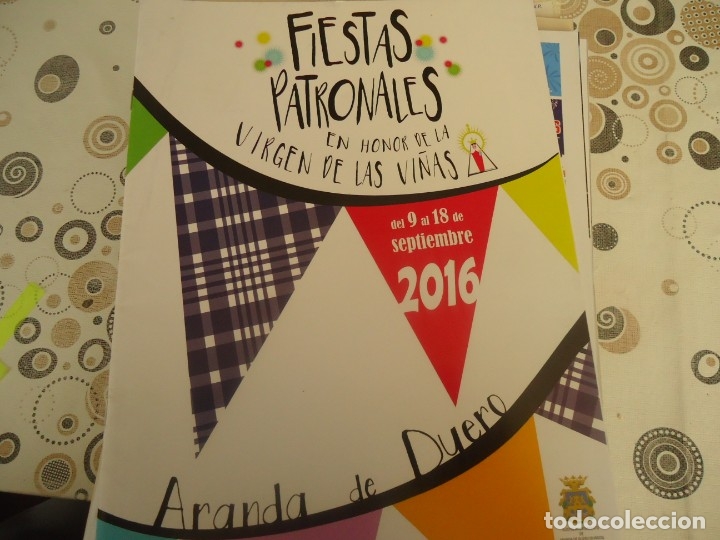 Otros art&iacute;culos de coleccionismo en papel: PROGRAMA DE FIESTAS DE ARANDA DE DUERO A&Ntilde;O 2016 - Foto 1