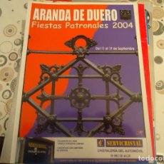 Otros Artículos de Coleccionismo en Papel: PROGRAMA DE FIESTAS DE ARANDA DE DUERO AÑO 2004 PUBLICITARIO