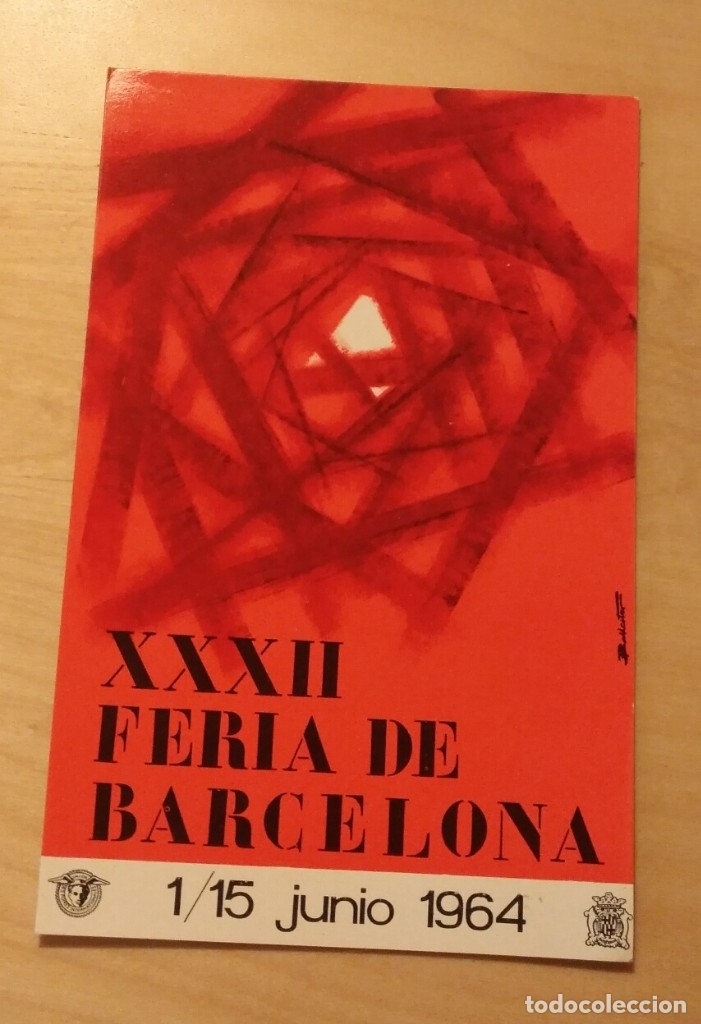 Otros Art&iacute;culos de Coleccionismo en Papel: Tarjet&oacute;n / Postal XXXII Fer&iacute;a de Barcelona 1/15 junio 1964