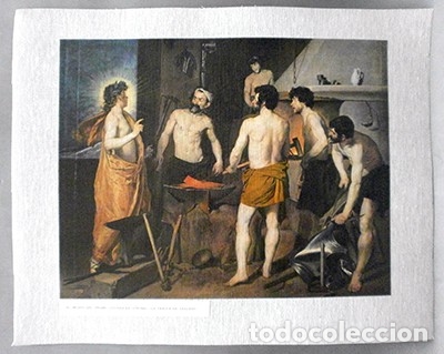 Otros art&iacute;culos de coleccionismo en papel: REPRODUCCION LAMINA ARTE, IMPRESA EN TELA (LINO). VELAZQUEZ. LAMINARTE-018 ,5