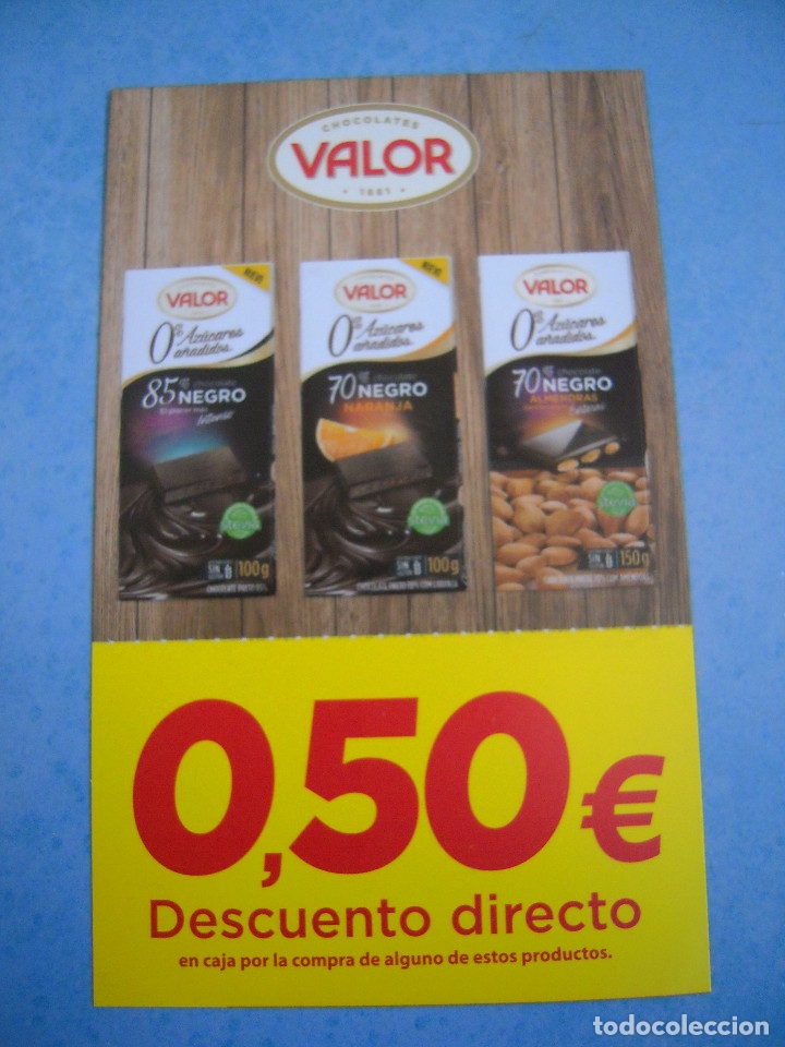 Otros Art&iacute;culos de Coleccionismo en Papel: Vale descuento Chocolates Valor