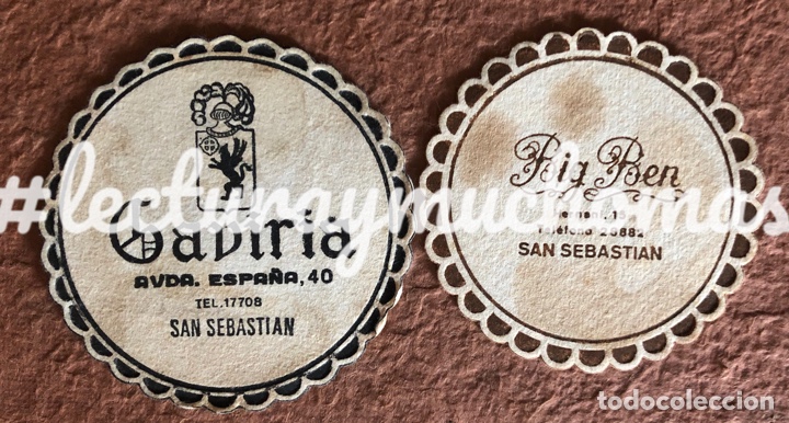 Outros artigos de papel: LOTE DE 2 ANTIGUOS POSAVASOS DEL GAVIRIA Y DEL BIG BEN DE SAN SEBASTI&Aacute;N. DE PAPEL