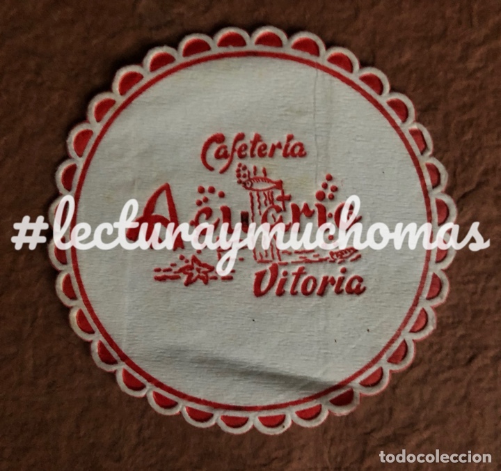 Outros artigos de papel: ANTIGUO POSAVASOS DE LA CAFETER&Iacute;A ACUARIO DE VITORIA. 8,5 Cms de &Oslash;. DE PAPEL.