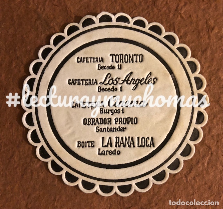 Outros artigos de papel: ANTIGUO POSAVASOS DE LA CAFETER&Iacute;A TORONTO Y LOS &Aacute;NGELES DE BECEDO, CAFETER&Iacute;A CINEMA DE BURGOS Y BOIT