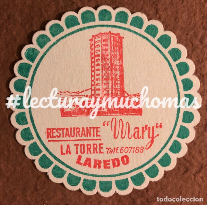 Collectionnisme Papier divers: ANTIGUO POSAVASOS DEL RESTAURANTE LA TORRE &ldquo;MARY&rdquo; DE LAREDO. 9 Cms de &Oslash;. DE PAPEL. EN BUEN ESTADO