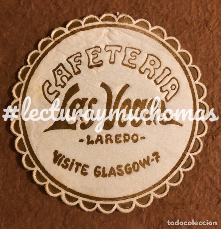 Outros artigos de papel: ANTIGUO POSAVASOS DE LA CAFETER&Iacute;A LAS VEGAS DE LAREDO (CANTABRIA). 9,5 Cms de &Oslash;. DE PAPEL
