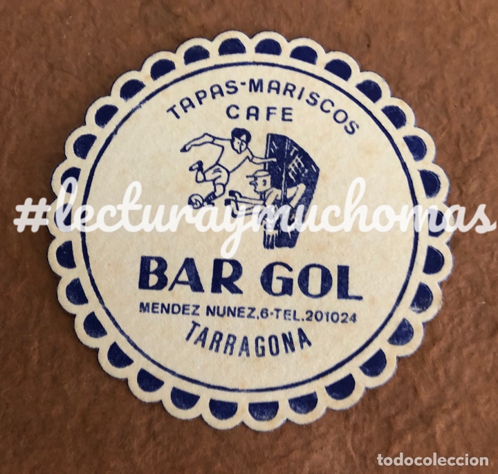 Paper Collecting Others: ANTIGUO POSAVASOS DEL BAR GOL DE TARRAGONA. 8,5 Cms de &Oslash;. DE PAPEL. MUY BUEN ESTADO.