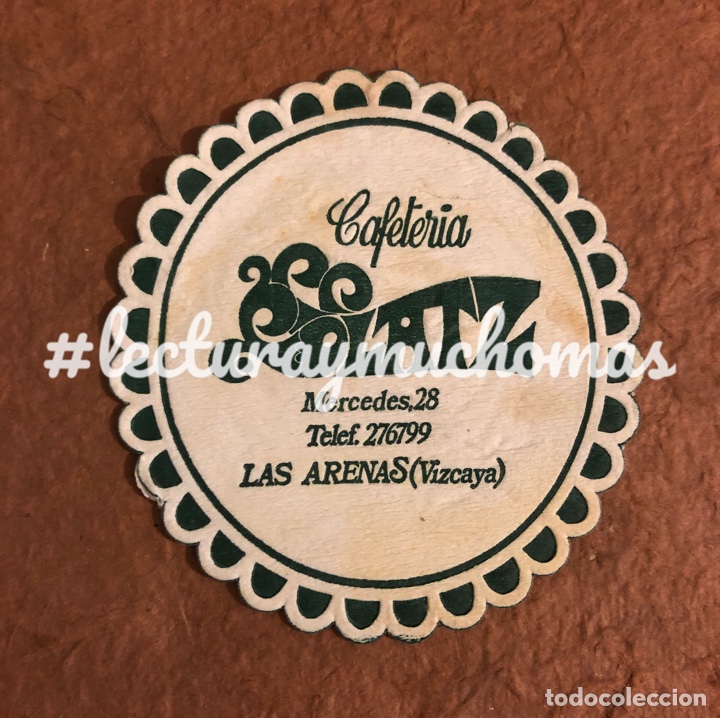 Paper Collecting Others: ANTIGUO POSAVASOS DE LA CAFETER&Iacute;A OLATZ DE LAS ARENAS (BIZKAIA). 9 Cms de &Oslash;. DE PAPEL.