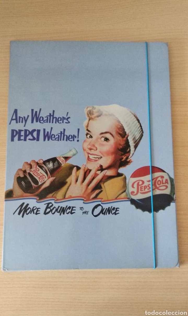 Sammelleidenschaft Andere Papierartikel: Pepsi Carpeta gomas azul. Marca Enri Nueva