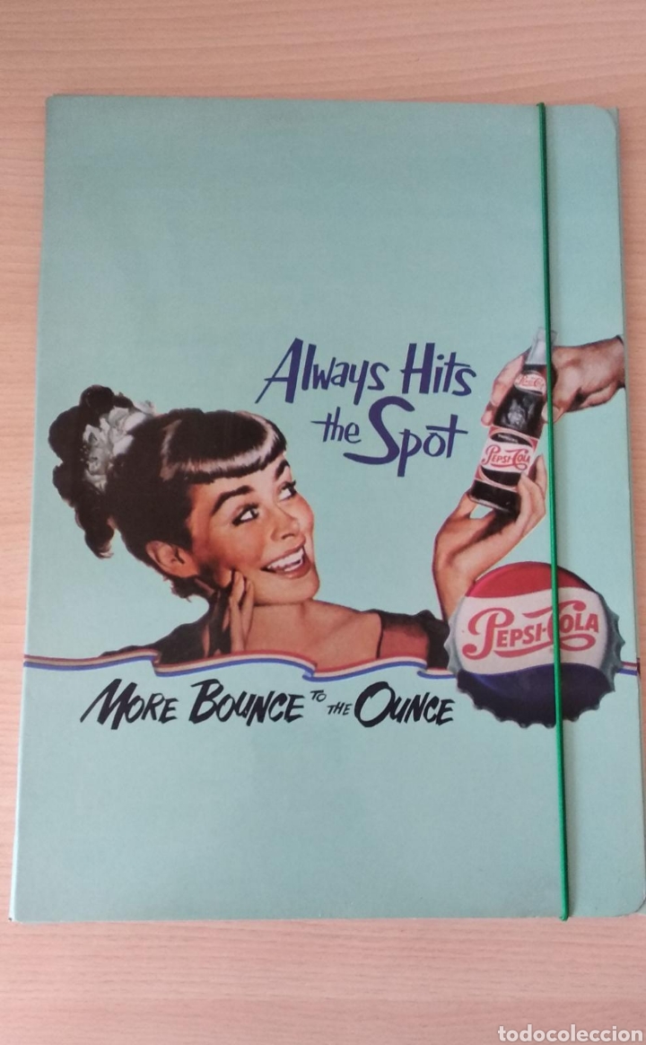 Sammelleidenschaft Andere Papierartikel: Pepsi Carpeta gomas verde. Marca Enri Nueva