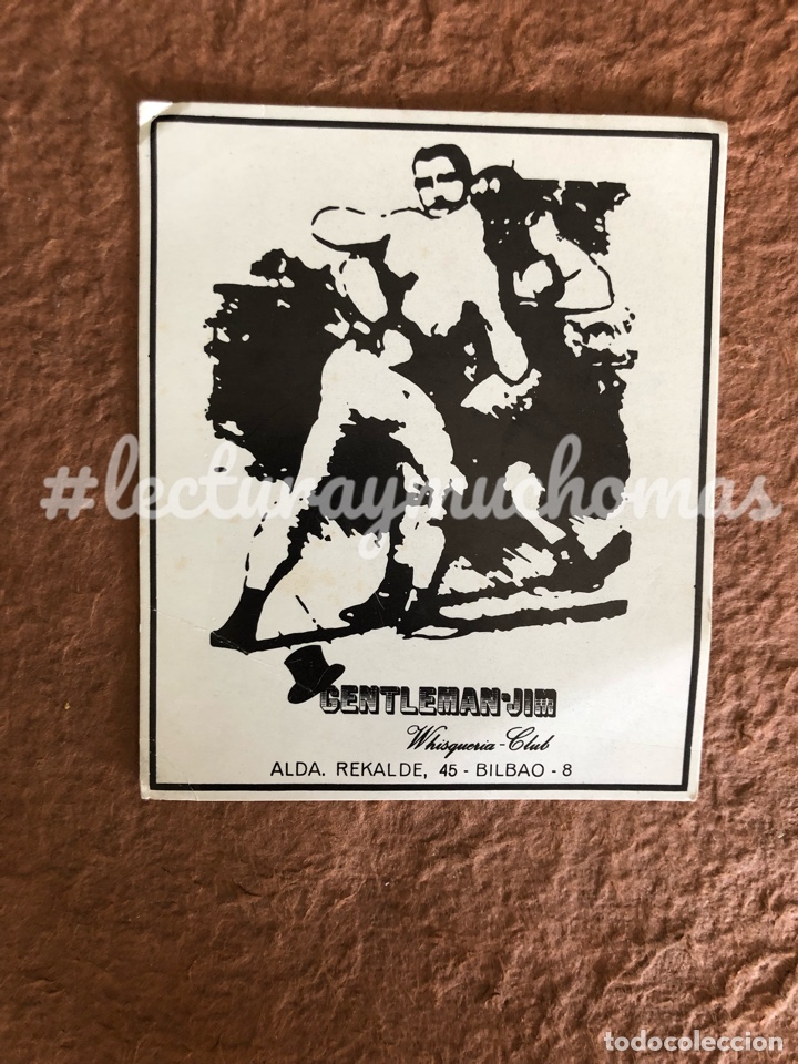 Collectionnisme Papier divers: ANTIGUO POSAVASOS DEL GENTLEMAN-JIM WHISKERIA CLUB DE BILBAO. 9 x 11 Cms. DE PAPEL TIPO CARTULINA