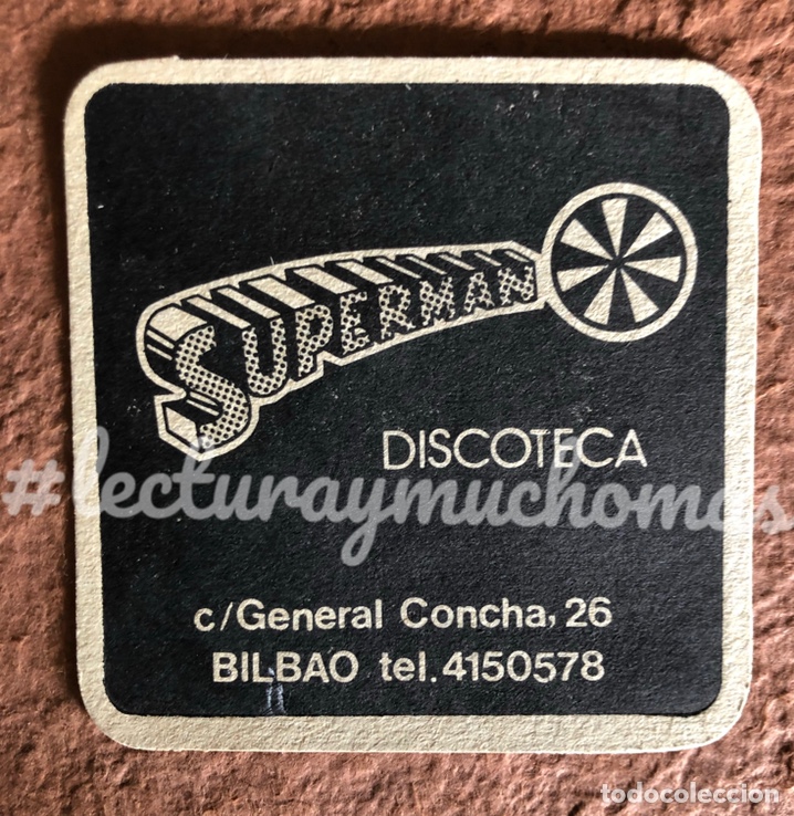 Collectionnisme Papier divers: ANTIGUO POSAVASOS DE LA DISCOTECA SUPERMAN DE BILBAO. 9,5 x 9,5 Cms. DE PAPEL TIPO CARTULINA