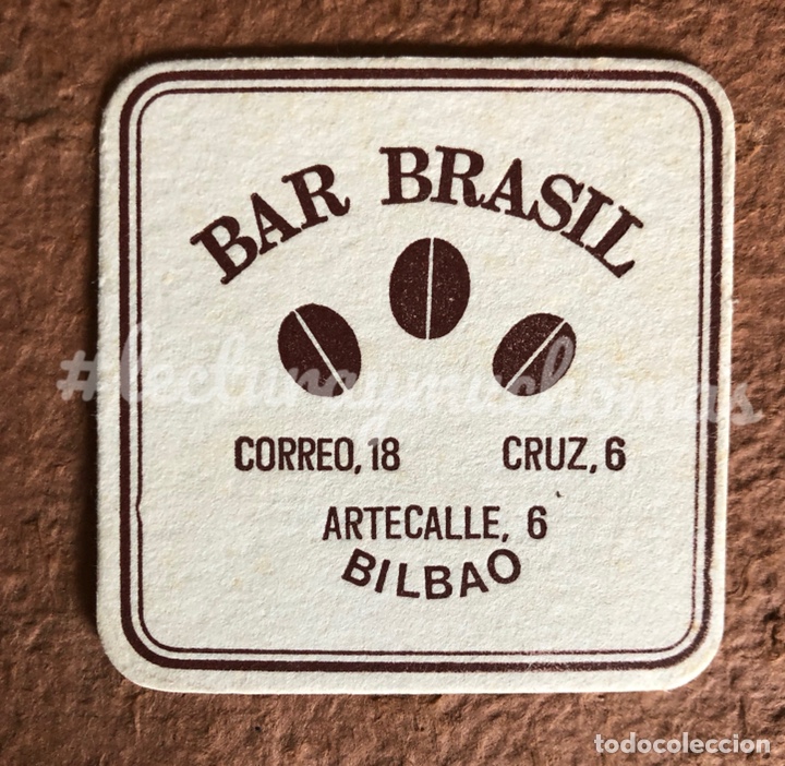 Collectionnisme Papier divers: ANTIGUO POSAVASOS DEL BAR BRASIL DE BILBAO. 8 x 8 Cms. DE PAPEL TIPO CARTULINA.