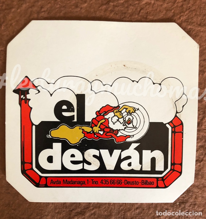 Paper Collecting Others: ANTIGUO POSAVASOS DE EL DESV&Aacute;N DE BILBAO. 10,5 x 10,5 Cms. DE PAPEL TIPO CARTULINA.