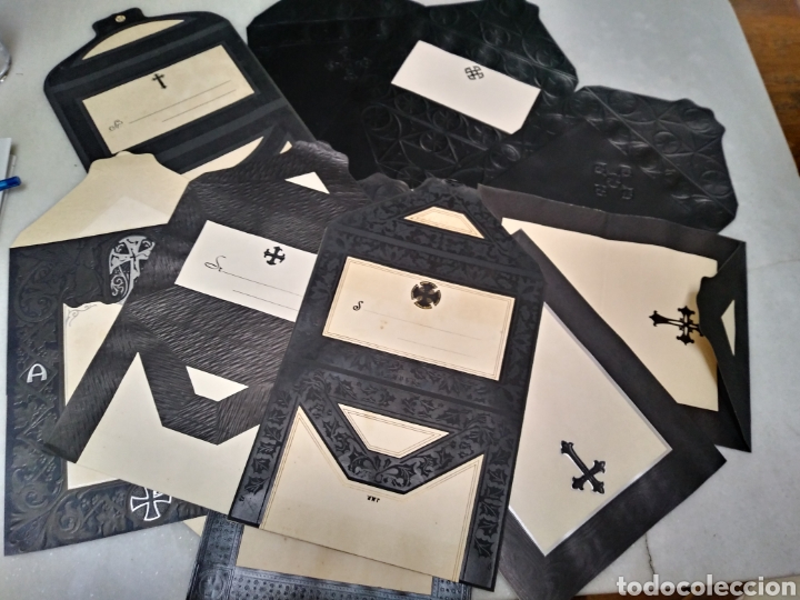 Collectionnisme Papier divers: LOTE SOBRES FUNERARIOS. CARTAS LUTO. 10 DIFERENTES. TROQUELADOS.