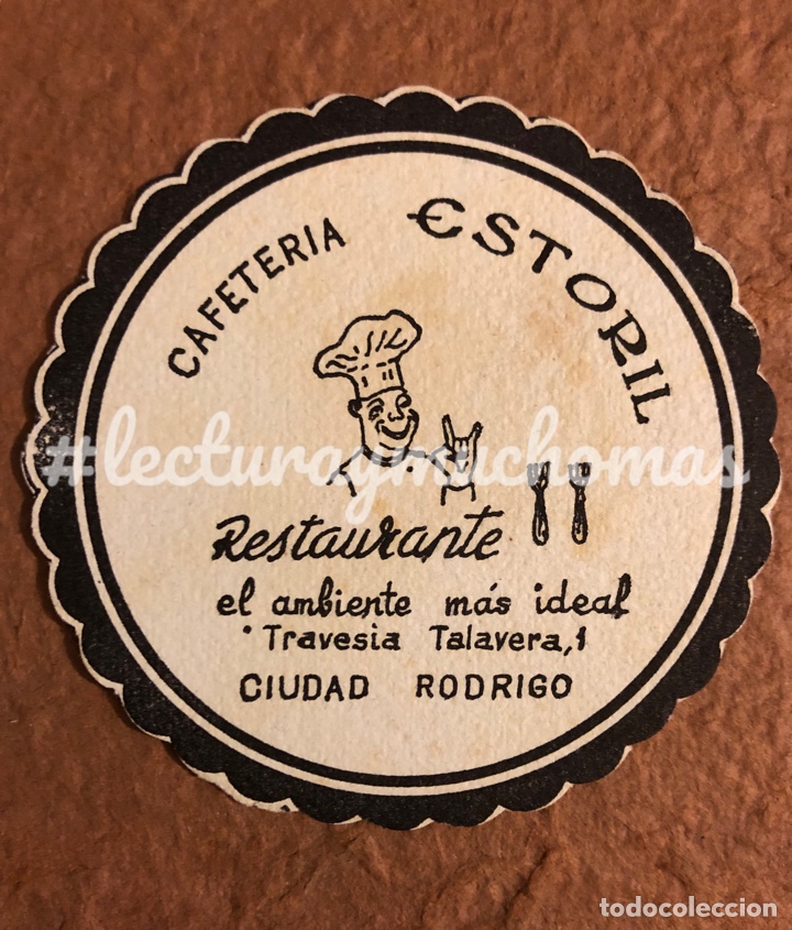 Paper Collecting Others: ANTIGUO POSAVASOS DE LA CAFETER&Iacute;A RESTAURANTE ESTORIL DE CIUDAD RODRIGO (SALAMANCA). 8 Cms de &Oslash;