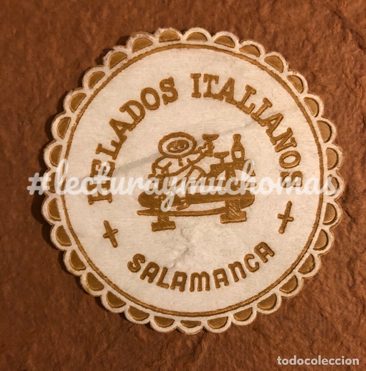 Paper Collecting Others: ANTIGUO POSAVASOS DE HELADOS ITALIANOS SALAMANCA. 8 Cms de &Oslash;. DE PAPEL.