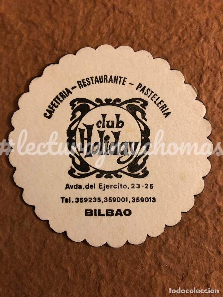 Sammelleidenschaft Andere Papierartikel: ANTIGUO POSAVASOS DEL HOLIDAY CAFETER&Iacute;A RESTAURANTE PASTELER&Iacute;A DE BILBAO. 9 Cms de &Oslash;. DE PAPEL.