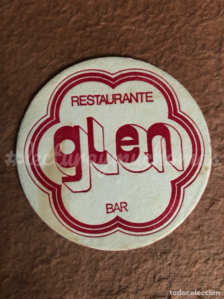 Outros artigos de papel: ANTIGUO POSAVASOS DEL RESTAURANTE GLEN BAR. 9 Cms de &Oslash;. DE PAPEL.