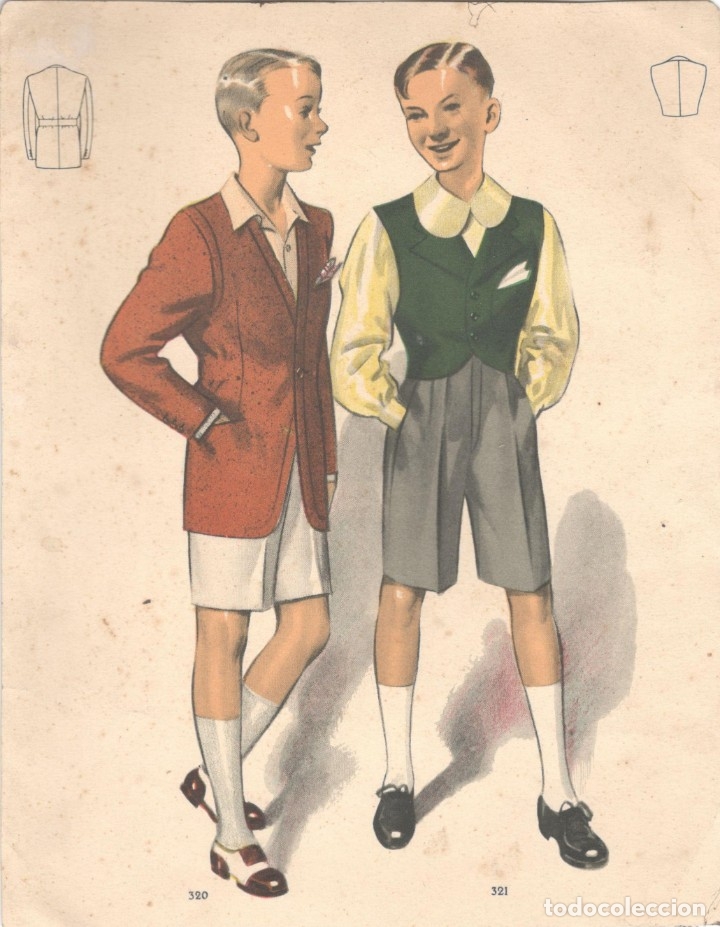 Otros art&iacute;culos de coleccionismo en papel: Cartoncillo 22x17'5 moda chicos