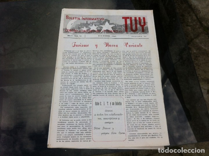 Outros artigos de papel: BOLET&Iacute;N INFORMATIVO. CENTRO DE INICIATIVAS Y TURISMO DE TUY (PONTEVEDRA)  N&ordm; 15, 1961
