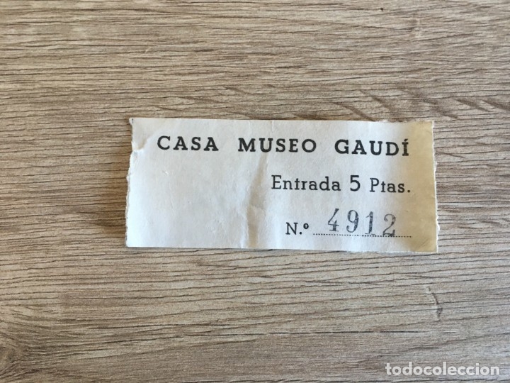 Otros Art&iacute;culos de Coleccionismo en Papel: R6971 ENTRADA TICKET CASA MUSEO GAUDI BARCELONA 1971