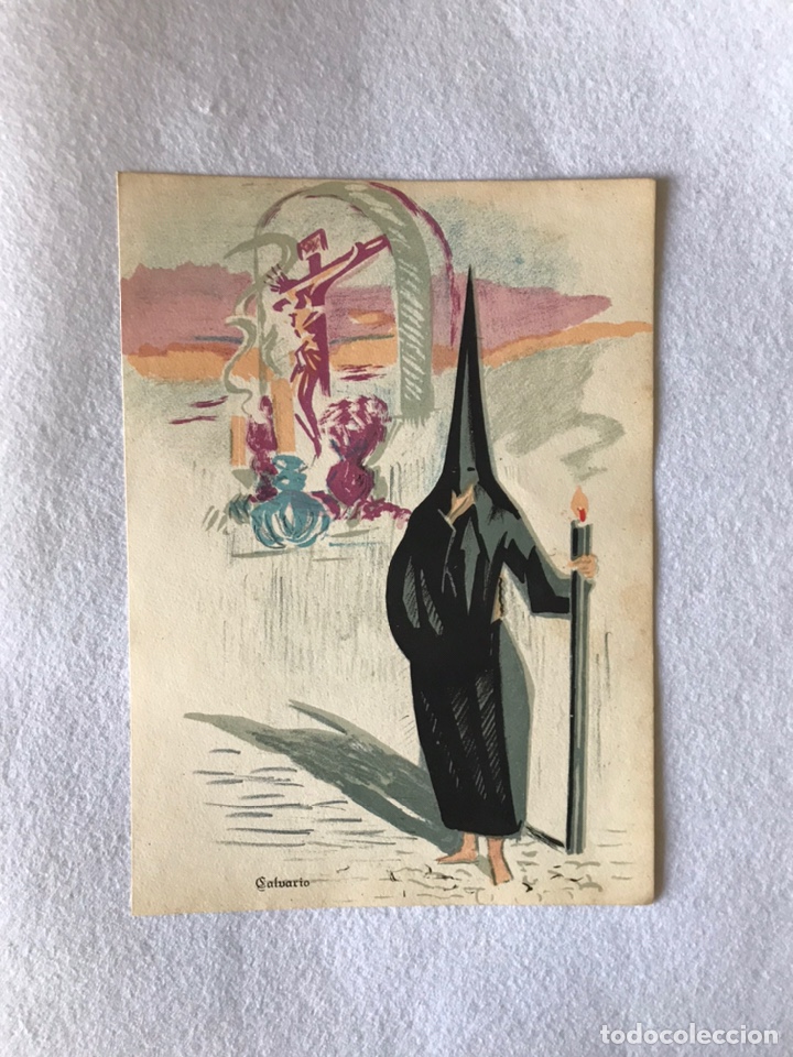 Otros art&iacute;culos de coleccionismo en papel: SEMANA SANTA SEVILLA. L&Aacute;MINA A&Ntilde;OS 50. NAZARENO DEL CALVARIO