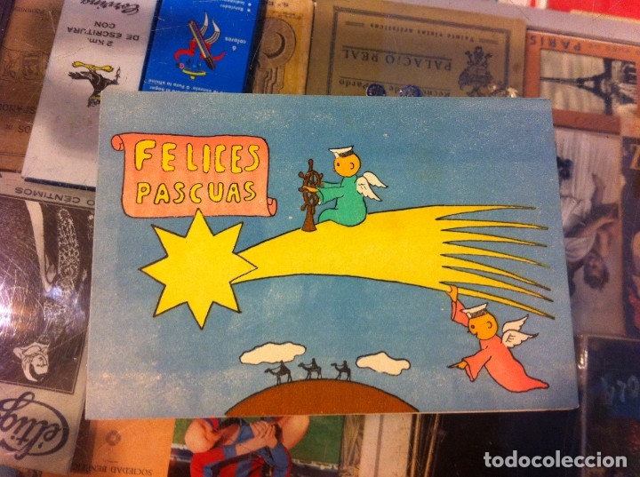 Outros artigos de papel: FELICITACI&Oacute;N MILITAR. FELICES PASCUAS.  PAPEL GRUESO  MEDIDAS ABIERTO: 29 X 10 CM